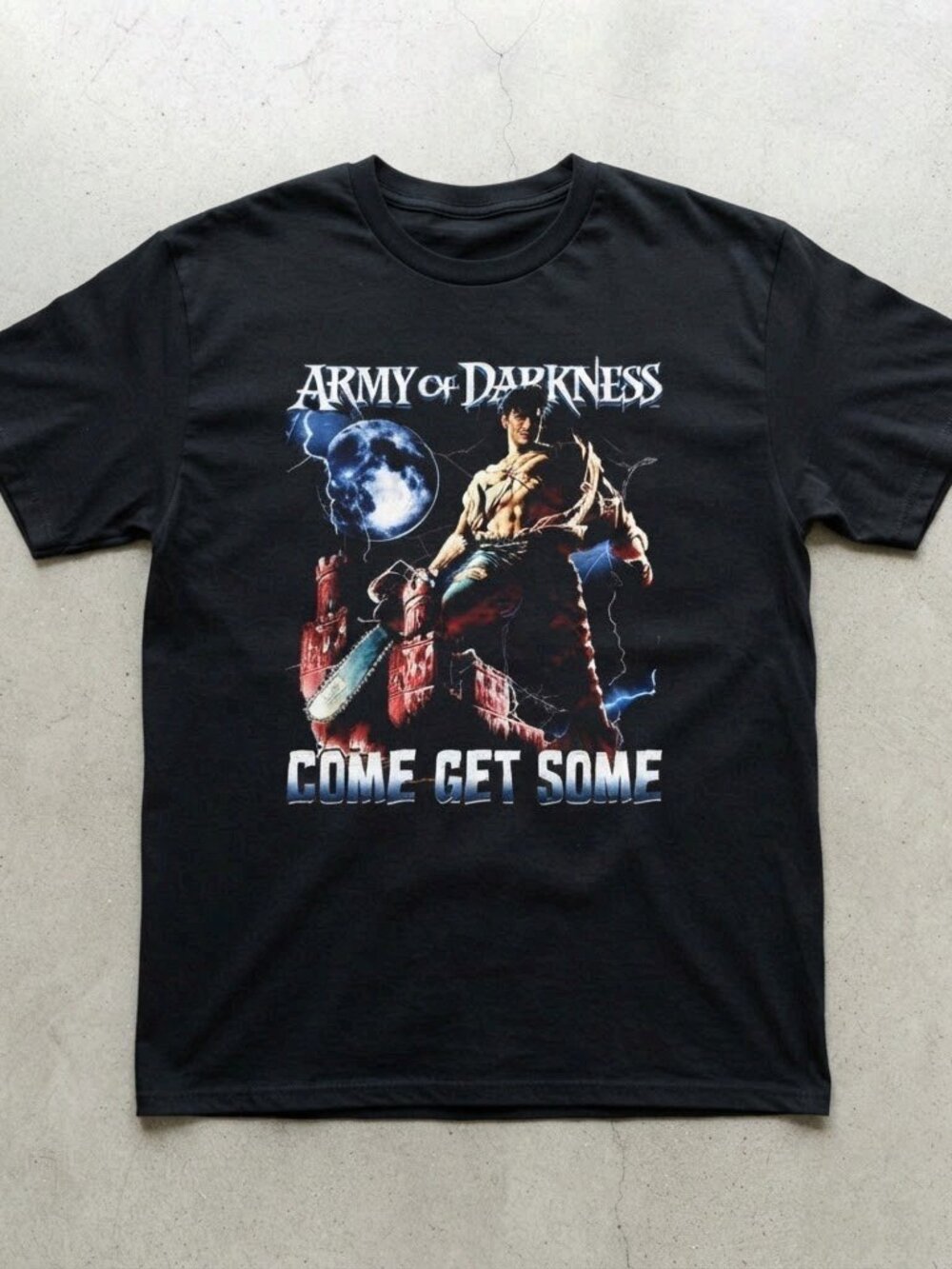 Army of Darkness Get Some Lightning Movie Graphic Unisex T-Shirt